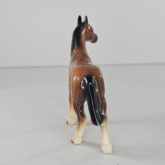 Vintage Brown Ceramic Horse Figurine Bay 3.5" Hertwig? - Picture 6 of 9